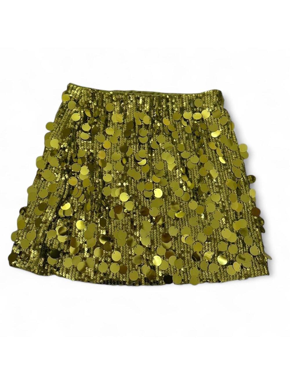 Green Sequin Mini Skirt - Size Small
